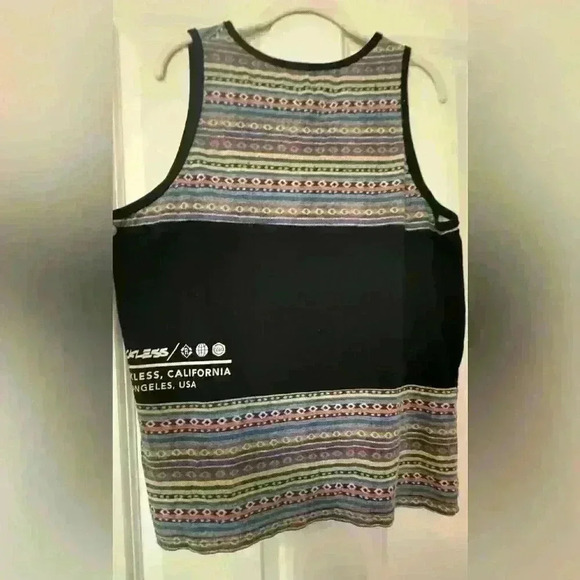 Young & Reckless Tank Top Mens medium Aztec Southwestern Streetwear Y2K - Picture 5 of 6